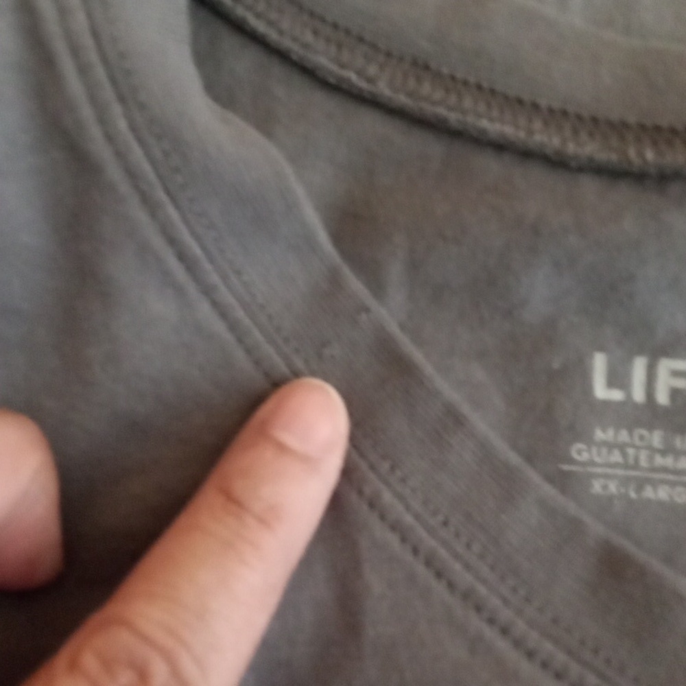 Life Is Good Gray Short Sleeve Tee with American Flag - Picture 5 of 9